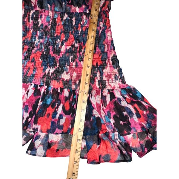 Socialite Womens Multicolor Ruffle Mini Dress Size S Nordstrom Polyester - Picture 9 of 9